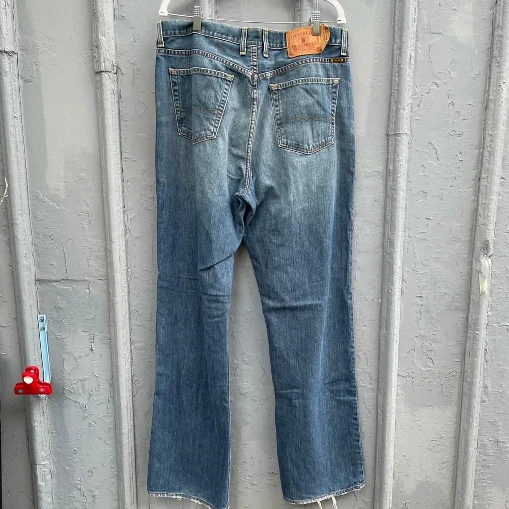 Lucky Brand 10E Straight Leg Denim Jeans, long length, size 36 - Picture 4 of 9
